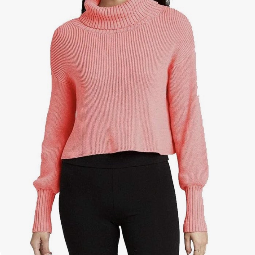 Wild Fable Cropped Pullover Sweater (Pink)
